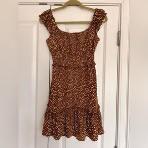 Brush dot mini dress